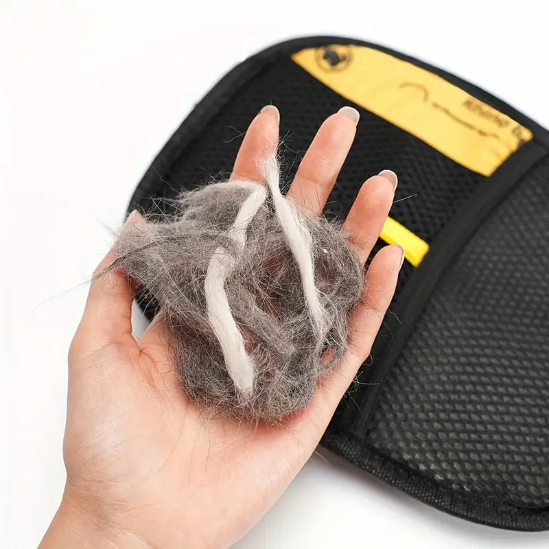 Pet Hair Remover Glove (2 Pcs) – Gentle Cat & Dog Grooming Brush | Deshedding & Reusable Lint Remover for Sofa, Clothes & Car | Washable Pet Supplies UAE