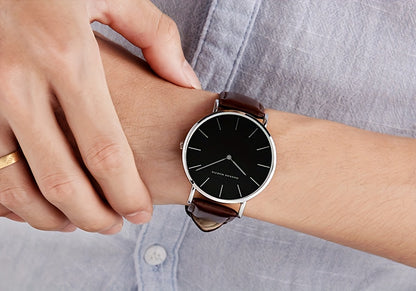 Hannah Brand Men'S Watch Features a Slim 6.9Mm Design with a Minimalist Dial, Perfect for Stylish Business Occasions.