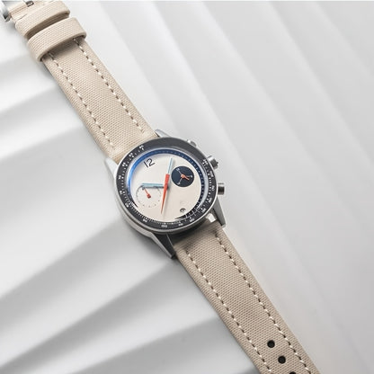 CILOA Men'S Quartz Wristwatch, 2024 New, Luxury Sports Style, Round Stainless Steel Case, Date Display, Non-Rechargeable Button Battery, Electronic Drive, Calf Leather Strap, Non-Waterproof, Quartz Movement, Battery Powered,