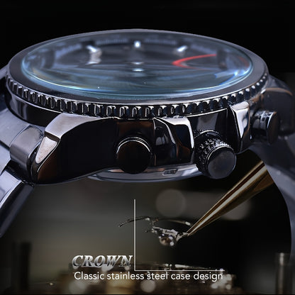 1pc Men's Automatic Mechanical Watch with Calendar, Gift Idea for Him