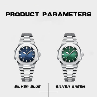 POEDAGAR High Quality Ultra-thin Calendar Quartz Business Men's Casual Watch