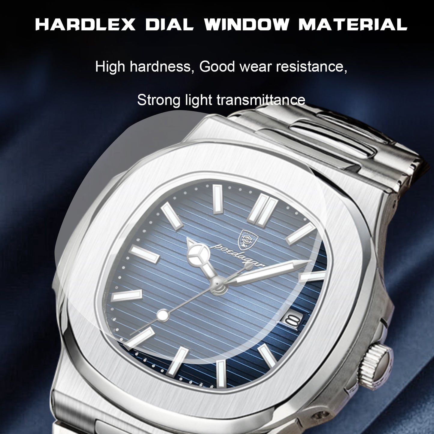 POEDAGAR High Quality Ultra-thin Calendar Quartz Business Men's Casual Watch