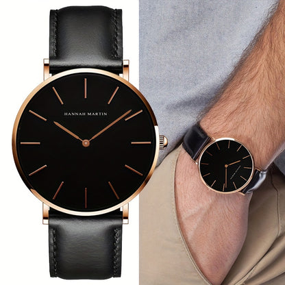 Hannah Brand Men'S Watch Features a Slim 6.9Mm Design with a Minimalist Dial, Perfect for Stylish Business Occasions.