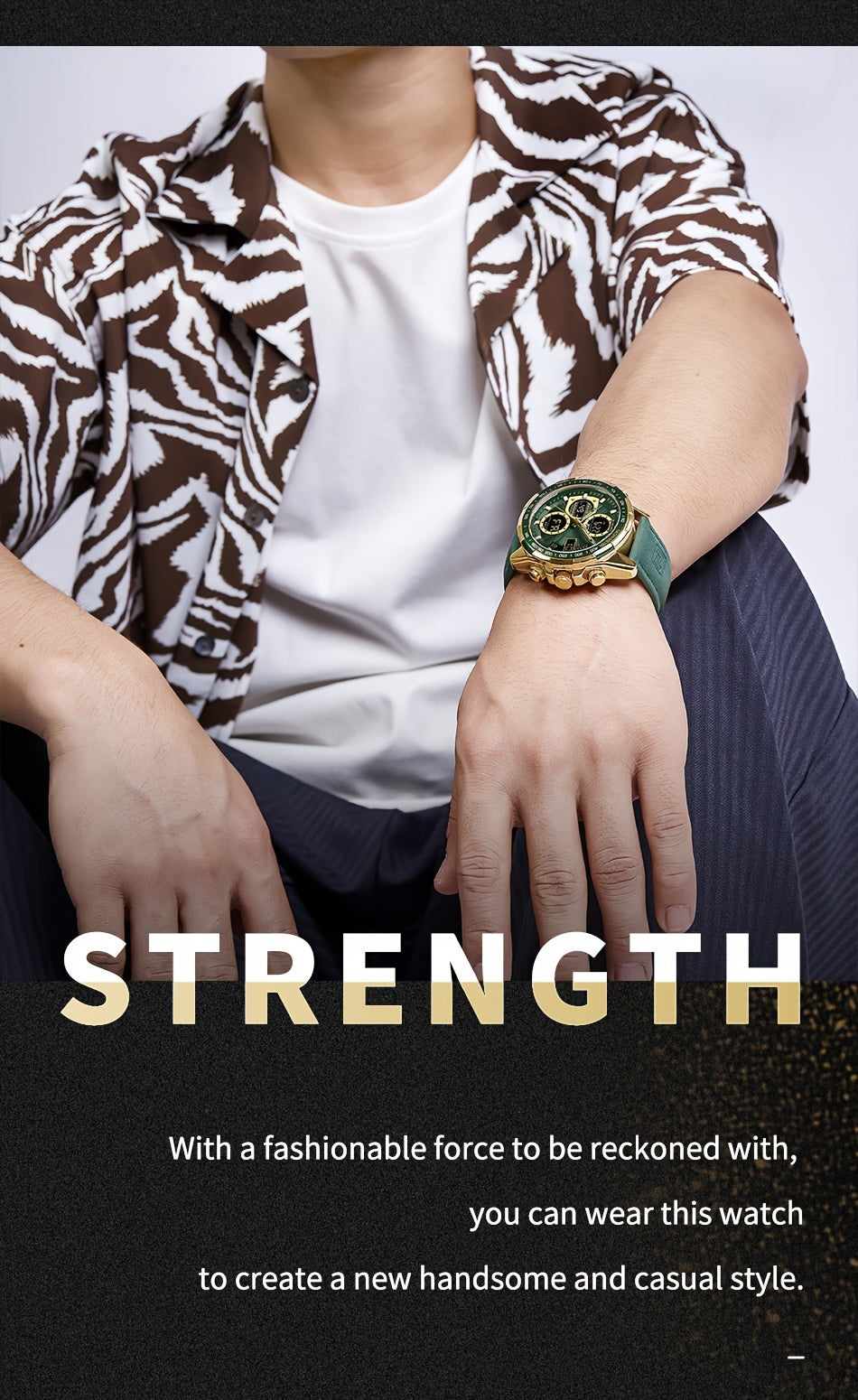 NAVIFORCE Men’s Dual Display Chronograph Quartz Watch