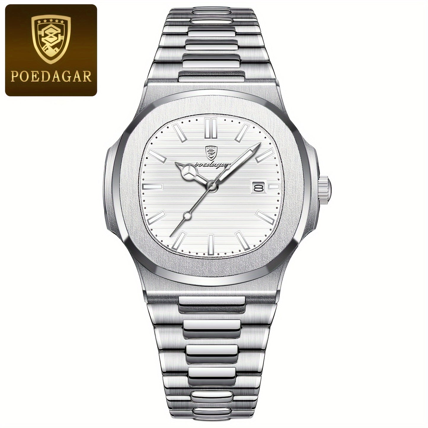 POEDAGAR High Quality Ultra-thin Calendar Quartz Business Men's Casual Watch