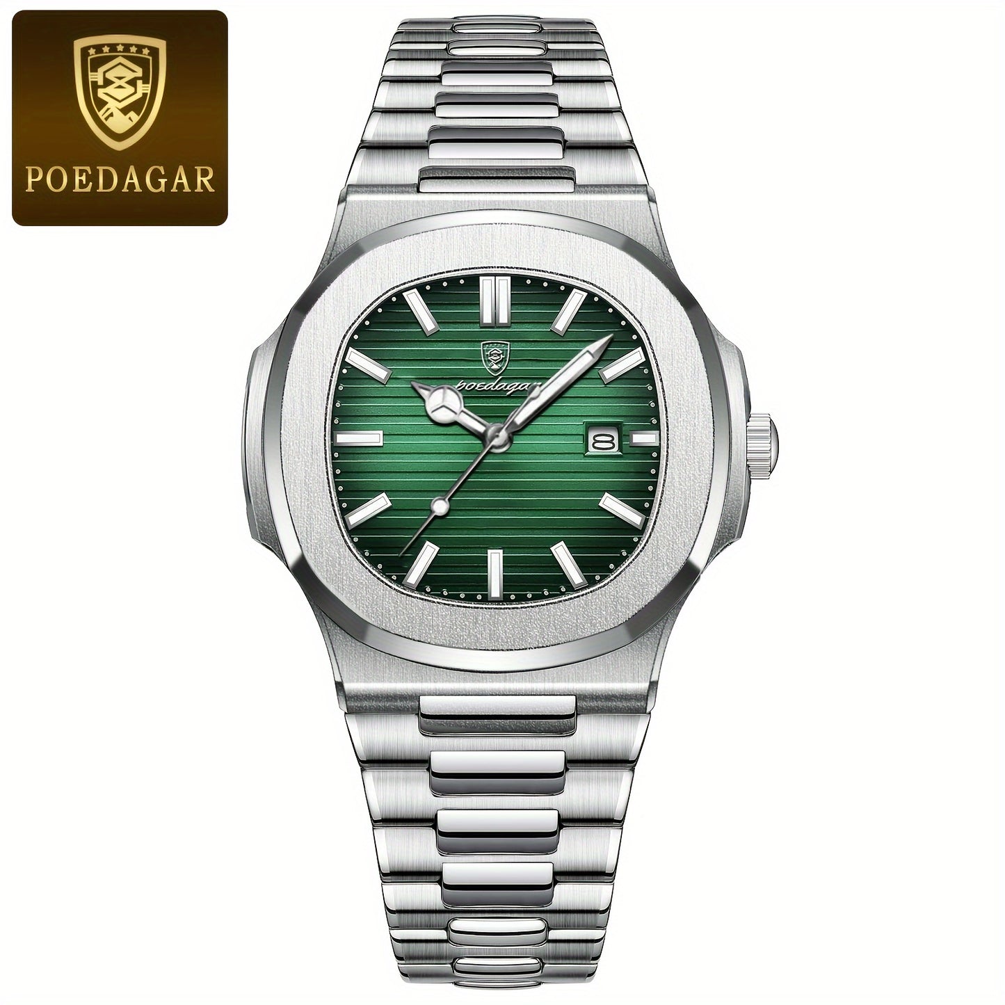 POEDAGAR High Quality Ultra-thin Calendar Quartz Business Men's Casual Watch