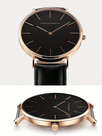 Hannah Brand Men'S Watch Features a Slim 6.9Mm Design with a Minimalist Dial, Perfect for Stylish Business Occasions.