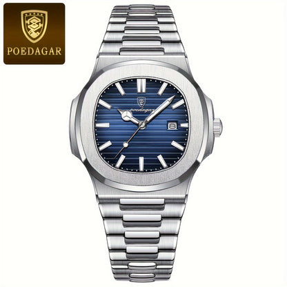 POEDAGAR High Quality Ultra-thin Calendar Quartz Business Men's Casual Watch