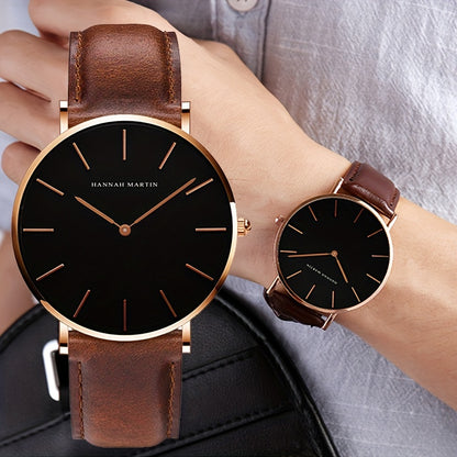 Hannah Brand Men'S Watch Features a Slim 6.9Mm Design with a Minimalist Dial, Perfect for Stylish Business Occasions.