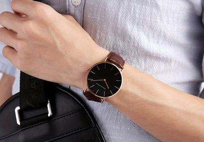 Hannah Brand Men'S Watch Features a Slim 6.9Mm Design with a Minimalist Dial, Perfect for Stylish Business Occasions.