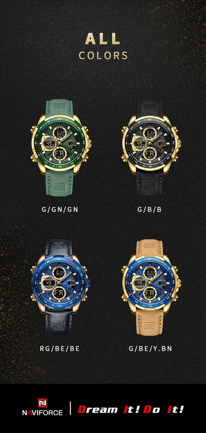 NAVIFORCE Men’s Dual Display Chronograph Quartz Watch