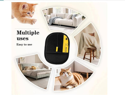 Pet Hair Remover Glove (2 Pcs) – Gentle Cat & Dog Grooming Brush | Deshedding & Reusable Lint Remover for Sofa, Clothes & Car | Washable Pet Supplies UAE