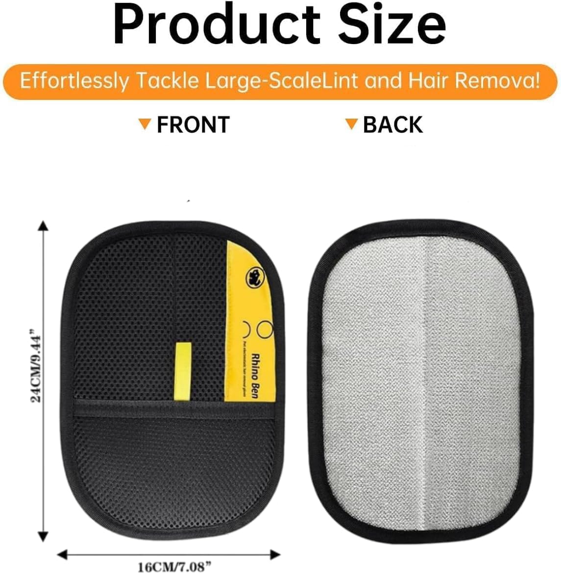 Pet Hair Remover Glove (2 Pcs) – Gentle Cat & Dog Grooming Brush | Deshedding & Reusable Lint Remover for Sofa, Clothes & Car | Washable Pet Supplies UAE