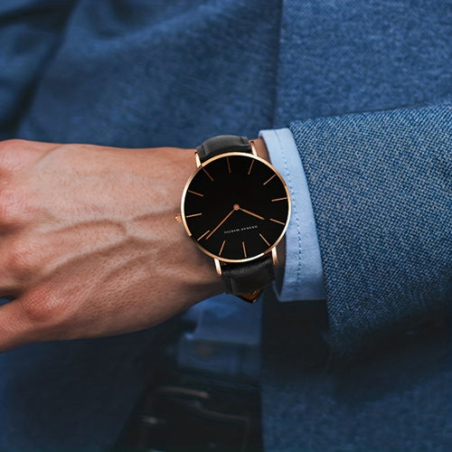 Hannah Brand Men'S Watch Features a Slim 6.9Mm Design with a Minimalist Dial, Perfect for Stylish Business Occasions.