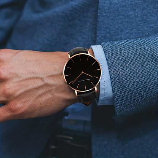 Hannah Brand Men'S Watch Features a Slim 6.9Mm Design with a Minimalist Dial, Perfect for Stylish Business Occasions.