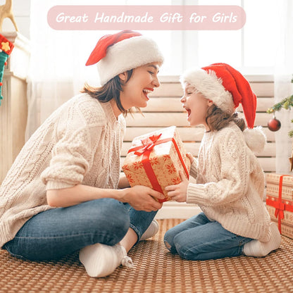 Charm Bracelet Making Kit – 68-Piece DIY Jewelry Set with Box (Pink) | Children's DIY Beading Bracelet Kit Creative Jewelry Set | Gift Box Birthday, Christmas, Eid, Present for Girls Aged 6-12 Handmade Craft