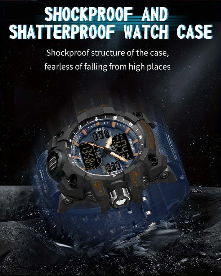 SANDA Sport Watch - Multi-Functional 24-Hour Digital Display, 50m Waterproof, Durable Synthetic Resin Case & Rubber Strap, Ideal for Outdoor Activities, Sports Watch, Active Lifestyle Accessory, Modern Watch Design, Highquali