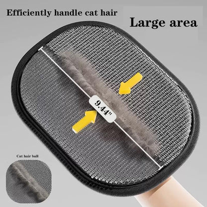Pet Hair Remover Glove (2 Pcs) – Gentle Cat & Dog Grooming Brush | Deshedding & Reusable Lint Remover for Sofa, Clothes & Car | Washable Pet Supplies UAE
