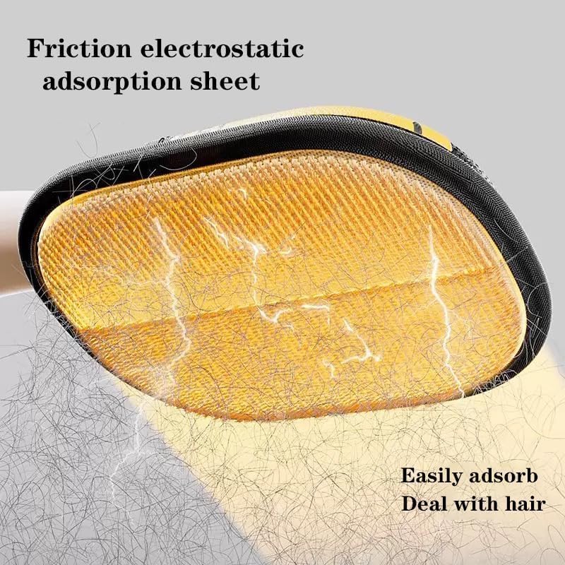 Pet Hair Remover Glove (2 Pcs) – Gentle Cat & Dog Grooming Brush | Deshedding & Reusable Lint Remover for Sofa, Clothes & Car | Washable Pet Supplies UAE