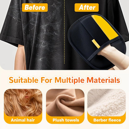 Pet Hair Remover Glove (2 Pcs) – Gentle Cat & Dog Grooming Brush | Deshedding & Reusable Lint Remover for Sofa, Clothes & Car | Washable Pet Supplies UAE