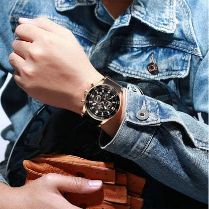 REWARD Men’s Luxury Quartz Chronograph Steel Watch