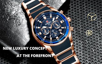 REWARD Men’s Luxury Quartz Chronograph Steel Watch