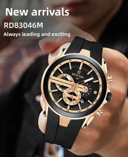 Men’s Luminous Quartz Chronograph Stainless Steel Watch