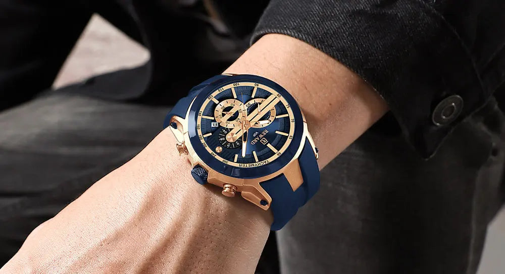 Men’s Luminous Quartz Chronograph Stainless Steel Watch