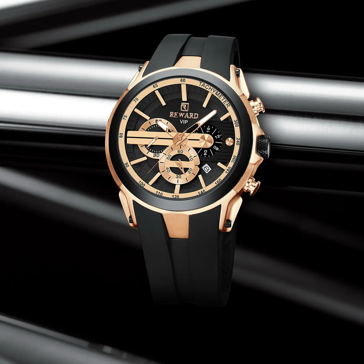 Men’s Luminous Quartz Chronograph Stainless Steel Watch