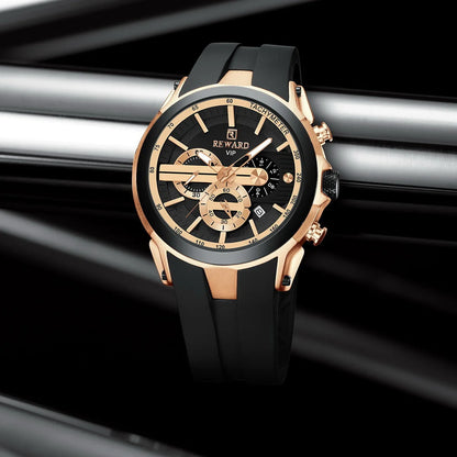 Men’s Luminous Quartz Chronograph Stainless Steel Watch