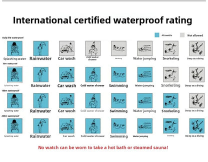 Men’s Luminous Quartz Chronograph Stainless Steel Watch