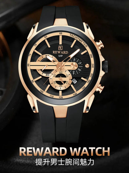 Men’s Luminous Quartz Chronograph Stainless Steel Watch