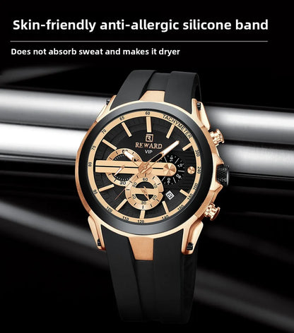 Men’s Luminous Quartz Chronograph Stainless Steel Watch