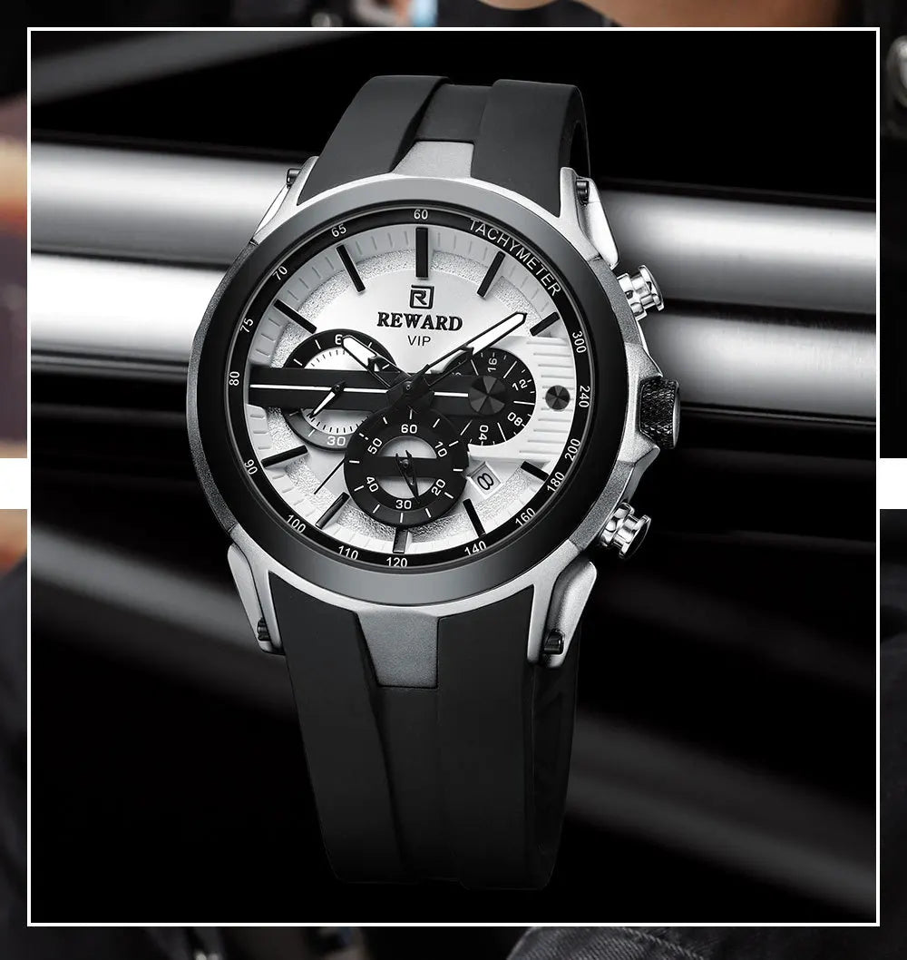 Men’s Luminous Quartz Chronograph Stainless Steel Watch