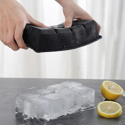 Silicone Ice Cube Trays 3 Pack – Large Square Ice Molds with Lids | BPA-Free, Flexible & Stackable (Pink, Green, Blue)