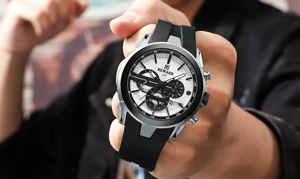 Men’s Luminous Quartz Chronograph Stainless Steel Watch