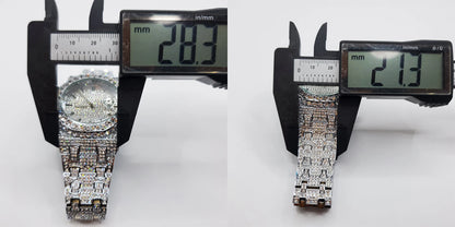 Men’s Luxury Octagonal Quartz Watch with Diamond Bezel