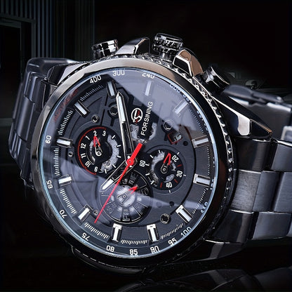 1pc Men's Automatic Mechanical Watch with Calendar, Gift Idea for Him