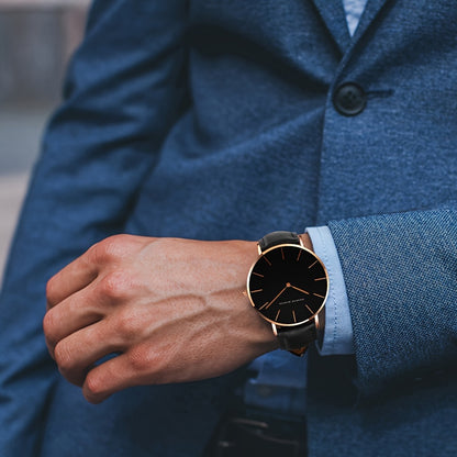 Hannah Brand Men'S Watch Features a Slim 6.9Mm Design with a Minimalist Dial, Perfect for Stylish Business Occasions.
