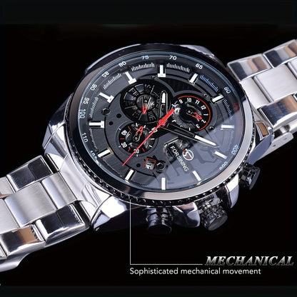 1pc Men's Automatic Mechanical Watch with Calendar, Gift Idea for Him