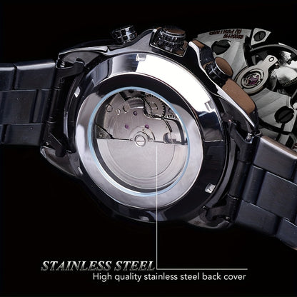 1pc Men's Automatic Mechanical Watch with Calendar, Gift Idea for Him