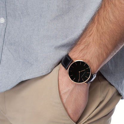 Hannah Brand Men'S Watch Features a Slim 6.9Mm Design with a Minimalist Dial, Perfect for Stylish Business Occasions.