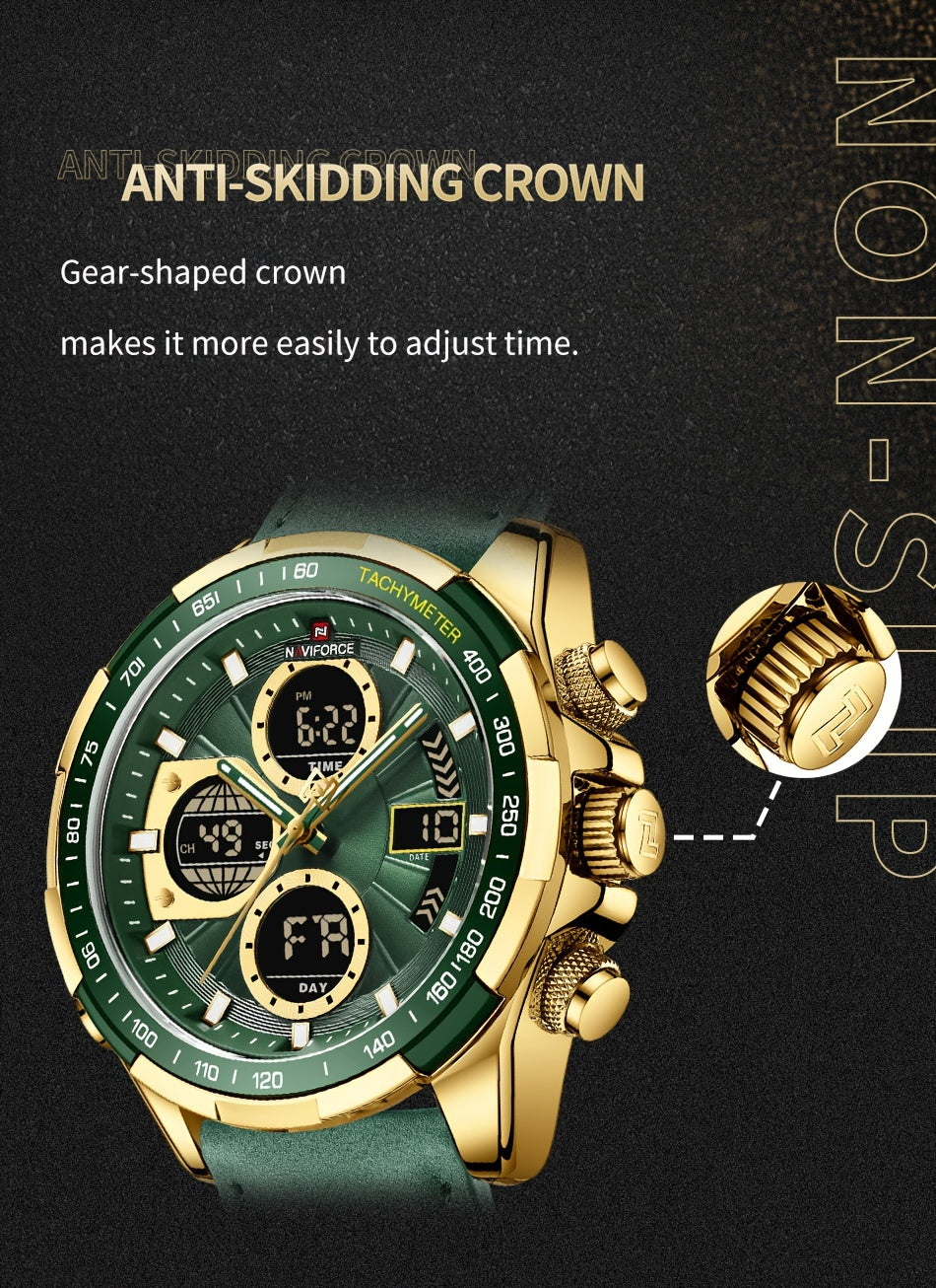 NAVIFORCE Men’s Dual Display Chronograph Quartz Watch
