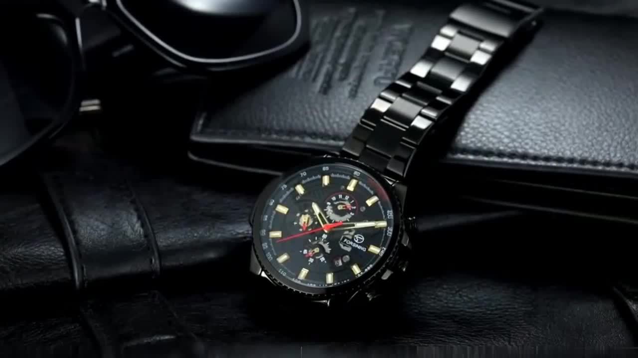 1pc Men's Automatic Mechanical Watch with Calendar, Gift Idea for Him