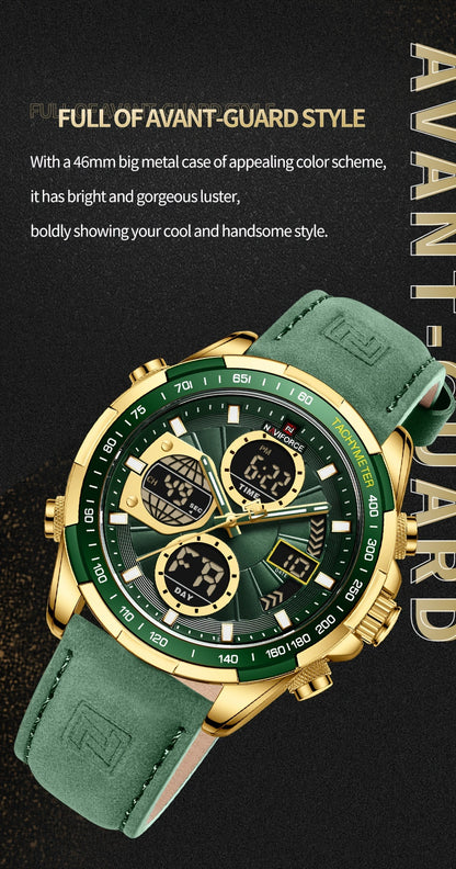 NAVIFORCE Men’s Dual Display Chronograph Quartz Watch