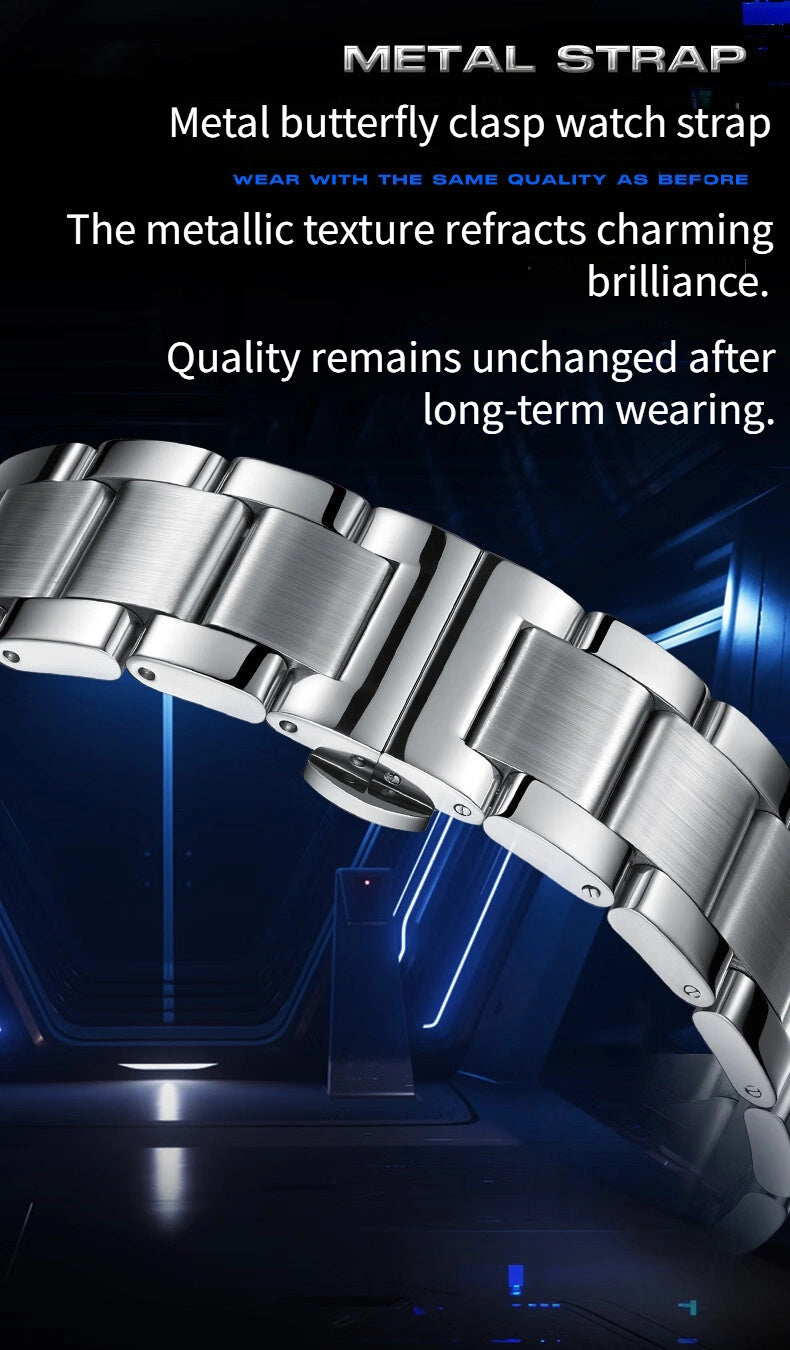 MARK FAIRWHALE Men's Mechanical Watch - Automatic winding, Stainless Steel Case & Dial, Luminous Hands for Day/Night Visibility, Business & Formal/Casual Events - No Battery Needed, Ideal Father's Day/Graduation/Teacher's Day