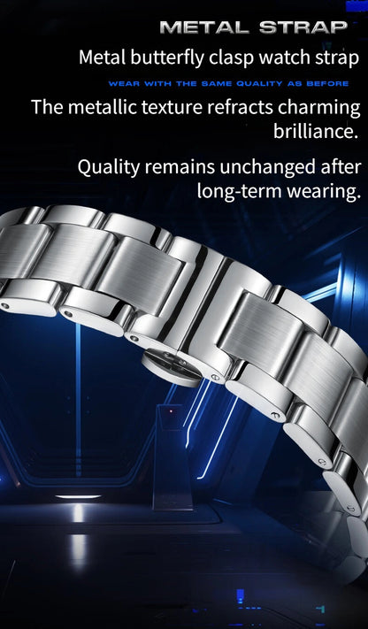 MARK FAIRWHALE Men's Mechanical Watch - Automatic winding, Stainless Steel Case & Dial, Luminous Hands for Day/Night Visibility, Business & Formal/Casual Events - No Battery Needed, Ideal Father's Day/Graduation/Teacher's Day