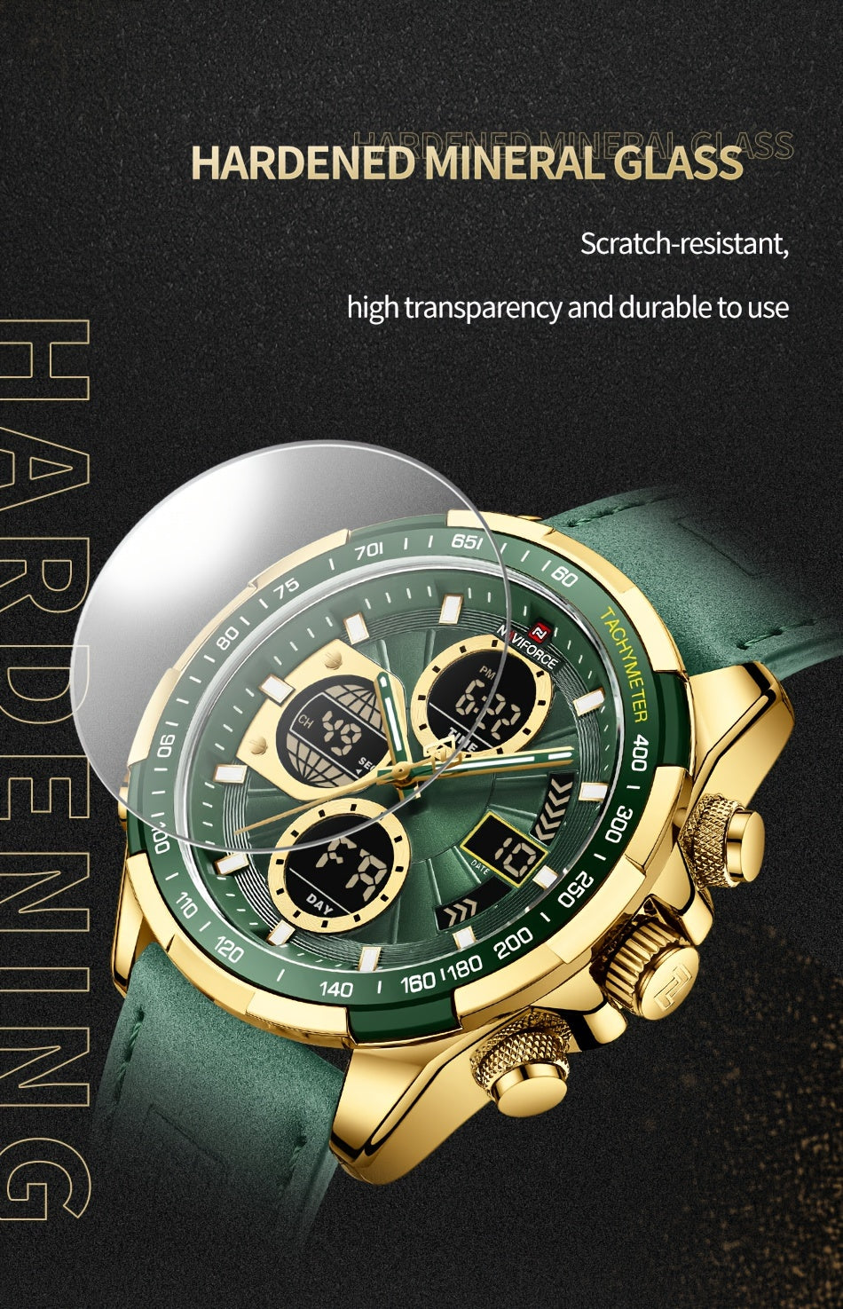 NAVIFORCE Men’s Dual Display Chronograph Quartz Watch