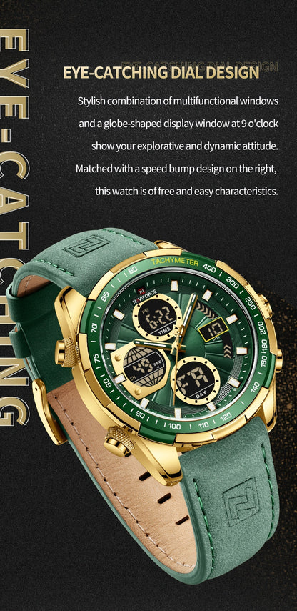 NAVIFORCE Men’s Dual Display Chronograph Quartz Watch