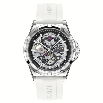 MARK FAIRWHALE Men's Mechanical Watch - Automatic winding, Stainless Steel Case & Dial, Luminous Hands for Day/Night Visibility, Business & Formal/Casual Events - No Battery Needed, Ideal Father's Day/Graduation/Teacher's Day
